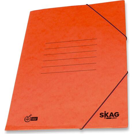 Φάκελος Skag Systems με Αυτιά και Λάστιχο Πρεσπάν 25x35cm πορτοκαλί